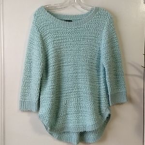 Hannah Aqua Blue Pull-on Popcorn Sweater